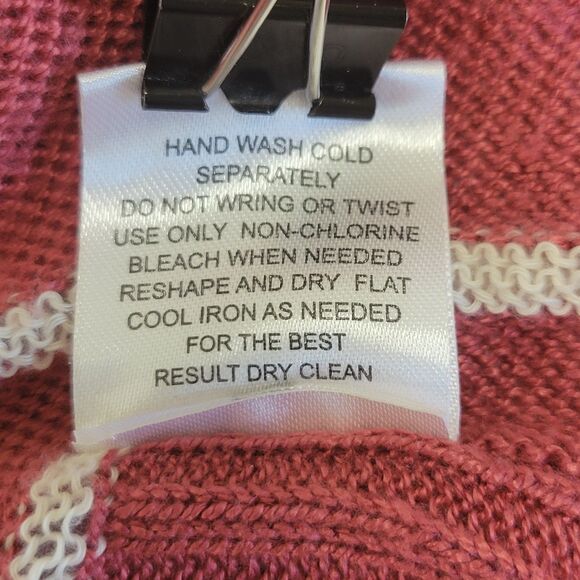 Pink Republic sweater coral pink striped size small - Picture 5 of 8